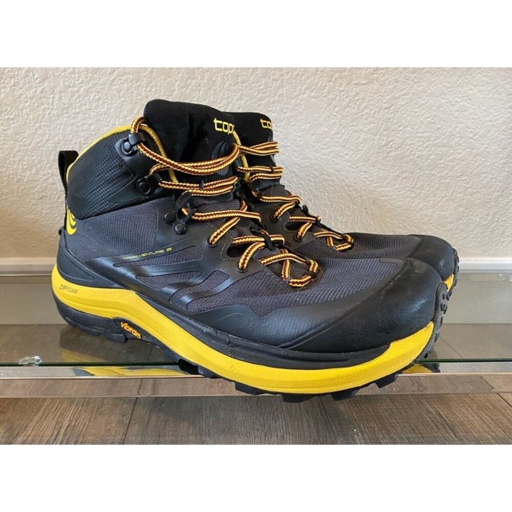 Topo Athletics Trailventure 2 Mens 10.5 Hiking Boot Charcoal/Mustard VIBRAM